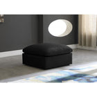 Meridian Furniture Plush Velvet Standard Cloud Modular Down Filled Overstuffed Ottoman - Ottomans