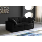 Meridian Furniture Plush Velvet Standard Cloud Modular Down Filled Overstuffed 70 Sofa - Sofas