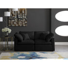 Meridian Furniture Plush Velvet Standard Cloud Modular Down Filled Overstuffed 70 Sofa - Sofas