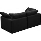 Meridian Furniture Plush Velvet Standard Cloud Modular Down Filled Overstuffed 70 Sofa - Sofas