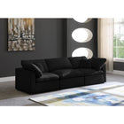 Meridian Furniture Plush Velvet Standard Cloud Modular Down Filled Overstuffed 105 Sofa - Sofas