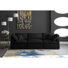 Meridian Furniture Plush Velvet Standard Cloud Modular Down Filled Overstuffed 105 Sofa - Sofas