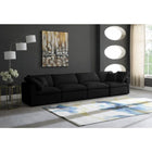 Meridian Furniture Plush Velvet Standard Cloud Modular Down Filled Overstuffed 140 Sofa - Sofas