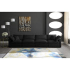 Meridian Furniture Plush Velvet Standard Cloud Modular Down Filled Overstuffed 140 Sofa - Sofas