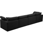 Meridian Furniture Plush Velvet Standard Cloud Modular Down Filled Overstuffed 140 Sofa - Sofas