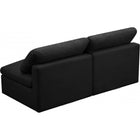 Meridian Furniture Plush Velvet Standard Cloud Modular Down Filled Overstuffed 70 Armless Sofa - Sofas