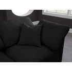 Meridian Furniture Plush Velvet Standard Cloud Modular Down Filled Overstuffed 70 Armless Sofa - Sofas