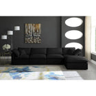 Meridian Furniture Plush Velvet Standard Cloud Modular Down Filled Overstuffed Reversible Sectional 5A - Living Room Furniture