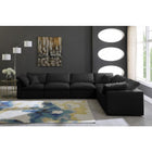 Meridian Furniture Plush Velvet Standard Cloud Modular Down Filled Overstuffed Reversible Sectional 6A - Living Room Furniture