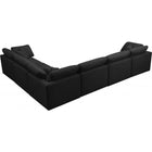 Meridian Furniture Plush Velvet Standard Cloud Modular Down Filled Overstuffed Reversible Sectional 6A - Living Room Furniture