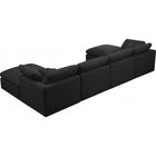 Meridian Furniture Plush Velvet Standard Cloud Modular Down Filled Overstuffed Reversible Sectional 6B - Living Room Furniture