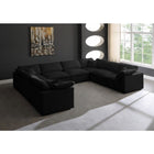 Meridian Furniture Plush Velvet Standard Cloud Modular Down Filled Overstuffed Reversible Sectional 8A - Living Room Furniture