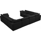Meridian Furniture Plush Velvet Standard Cloud Modular Down Filled Overstuffed Reversible Sectional 8A - Living Room Furniture