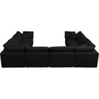 Meridian Furniture Plush Velvet Standard Cloud Modular Down Filled Overstuffed Reversible Sectional 8A - Living Room Furniture