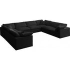 Meridian Furniture Plush Velvet Standard Cloud Modular Down Filled Overstuffed Reversible Sectional 8A - Black - Living Room Furniture