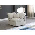 Meridian Furniture Plush Velvet Standard Cloud Modular Down Filled Overstuffed Corner Chair - Chairs