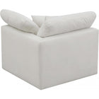 Meridian Furniture Plush Velvet Standard Cloud Modular Down Filled Overstuffed Corner Chair - Chairs