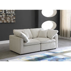 Meridian Furniture Plush Velvet Standard Cloud Modular Down Filled Overstuffed 70 Sofa - Sofas