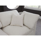 Meridian Furniture Plush Velvet Standard Cloud Modular Down Filled Overstuffed 70 Sofa - Sofas