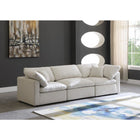 Meridian Furniture Plush Velvet Standard Cloud Modular Down Filled Overstuffed 105 Sofa - Sofas