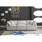 Meridian Furniture Plush Velvet Standard Cloud Modular Down Filled Overstuffed 105 Sofa - Sofas