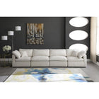 Meridian Furniture Plush Velvet Standard Cloud Modular Down Filled Overstuffed 140 Sofa - Sofas