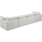 Meridian Furniture Plush Velvet Standard Cloud Modular Down Filled Overstuffed 140 Sofa - Sofas