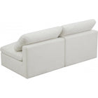 Meridian Furniture Plush Velvet Standard Cloud Modular Down Filled Overstuffed 70 Armless Sofa - Sofas