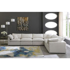 Meridian Furniture Plush Velvet Standard Cloud Modular Down Filled Overstuffed Reversible Sectional 6A - Living Room Furniture