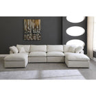 Meridian Furniture Plush Velvet Standard Cloud Modular Down Filled Overstuffed Reversible Sectional 6B - Living Room Furniture