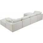Meridian Furniture Plush Velvet Standard Cloud Modular Down Filled Overstuffed Reversible Sectional 6B - Living Room Furniture