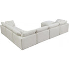 Meridian Furniture Plush Velvet Standard Cloud Modular Down Filled Overstuffed Reversible Sectional 7A - Living Room Furniture