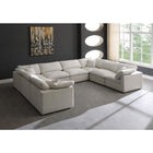 Meridian Furniture Plush Velvet Standard Cloud Modular Down Filled Overstuffed Reversible Sectional 8A - Living Room Furniture