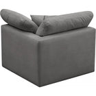 Meridian Furniture Plush Velvet Standard Cloud Modular Down Filled Overstuffed Corner Chair - Chairs