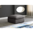 Meridian Furniture Plush Velvet Standard Cloud Modular Down Filled Overstuffed Ottoman - Ottomans