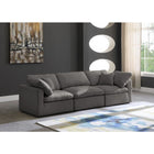 Meridian Furniture Plush Velvet Standard Cloud Modular Down Filled Overstuffed 105 Sofa - Sofas