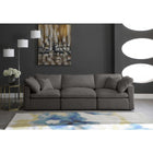 Meridian Furniture Plush Velvet Standard Cloud Modular Down Filled Overstuffed 105 Sofa - Sofas