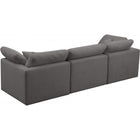 Meridian Furniture Plush Velvet Standard Cloud Modular Down Filled Overstuffed 105 Sofa - Sofas