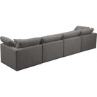 Meridian Furniture Plush Velvet Standard Cloud Modular Down Filled Overstuffed 140 Sofa - Sofas