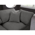 Meridian Furniture Plush Velvet Standard Cloud Modular Down Filled Overstuffed 70 Armless Sofa - Sofas