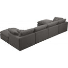 Meridian Furniture Plush Velvet Standard Cloud Modular Down Filled Overstuffed Reversible Sectional 6B - Living Room Furniture