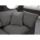 Meridian Furniture Plush Velvet Standard Cloud Modular Down Filled Overstuffed Reversible Sectional 6B - Living Room Furniture