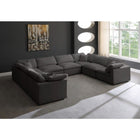 Meridian Furniture Plush Velvet Standard Cloud Modular Down Filled Overstuffed Reversible Sectional 8A - Living Room Furniture