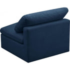 Meridian Furniture Plush Velvet Standard Cloud Modular Down Filled Overstuffed Armless Chair - Chairs