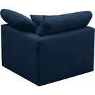 Meridian Furniture Plush Velvet Standard Cloud Modular Down Filled Overstuffed Corner Chair - Chairs