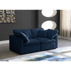 Meridian Furniture Plush Velvet Standard Cloud Modular Down Filled Overstuffed 70 Sofa - Sofas