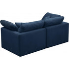 Meridian Furniture Plush Velvet Standard Cloud Modular Down Filled Overstuffed 70 Sofa - Sofas
