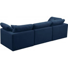 Meridian Furniture Plush Velvet Standard Cloud Modular Down Filled Overstuffed 105 Sofa - Sofas