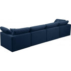 Meridian Furniture Plush Velvet Standard Cloud Modular Down Filled Overstuffed 140 Sofa - Sofas