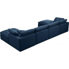 Meridian Furniture Plush Velvet Standard Cloud Modular Down Filled Overstuffed Reversible Sectional 6B - Living Room Furniture